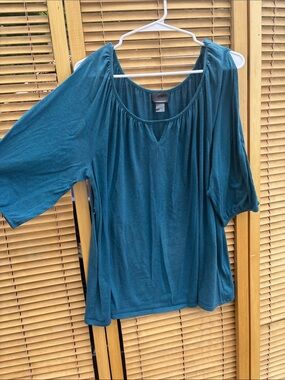 Oh Baby by Motherhood Teal Scoop Neck Maternity Tunic